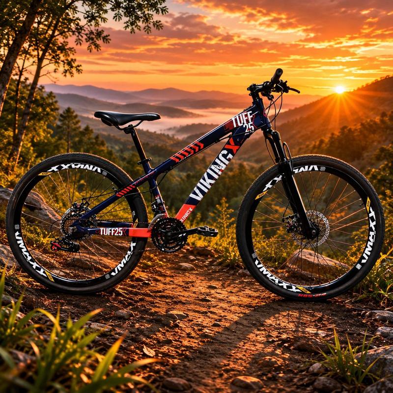 Bicicleta Roxo/Laranja Vikingx Tuff 25 Alumínio Câmbios Shimano